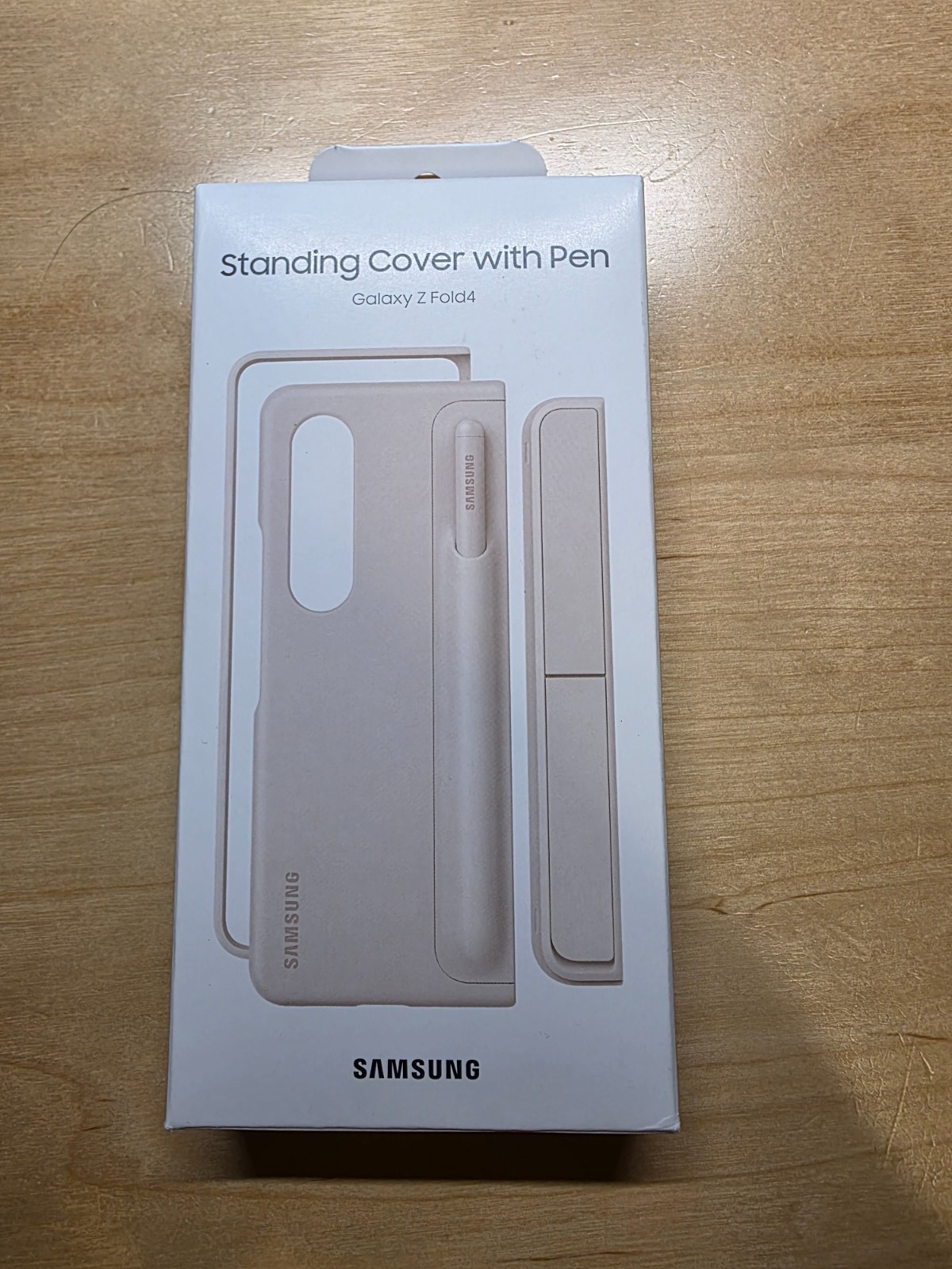 RARE Genuine Samsung Standing Cover with S Pen for Galaxy Z Fold 4 - Sand RARE Genuine Samsung Standing Cover with S Pen for Galaxy Z Fold 4 - Sand