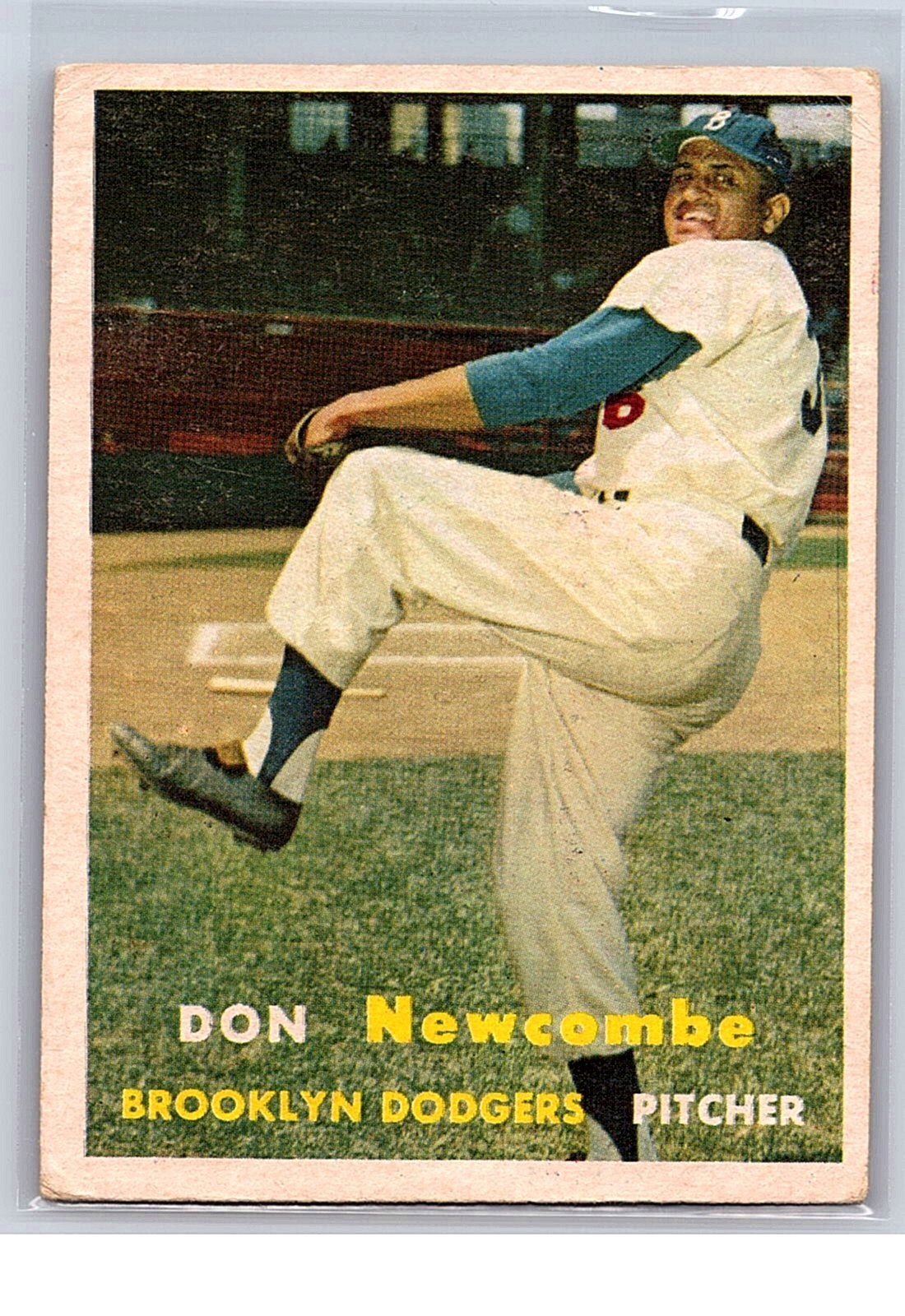 1957 Topps Don Newcombe #130 — Brooklyn Dodgers