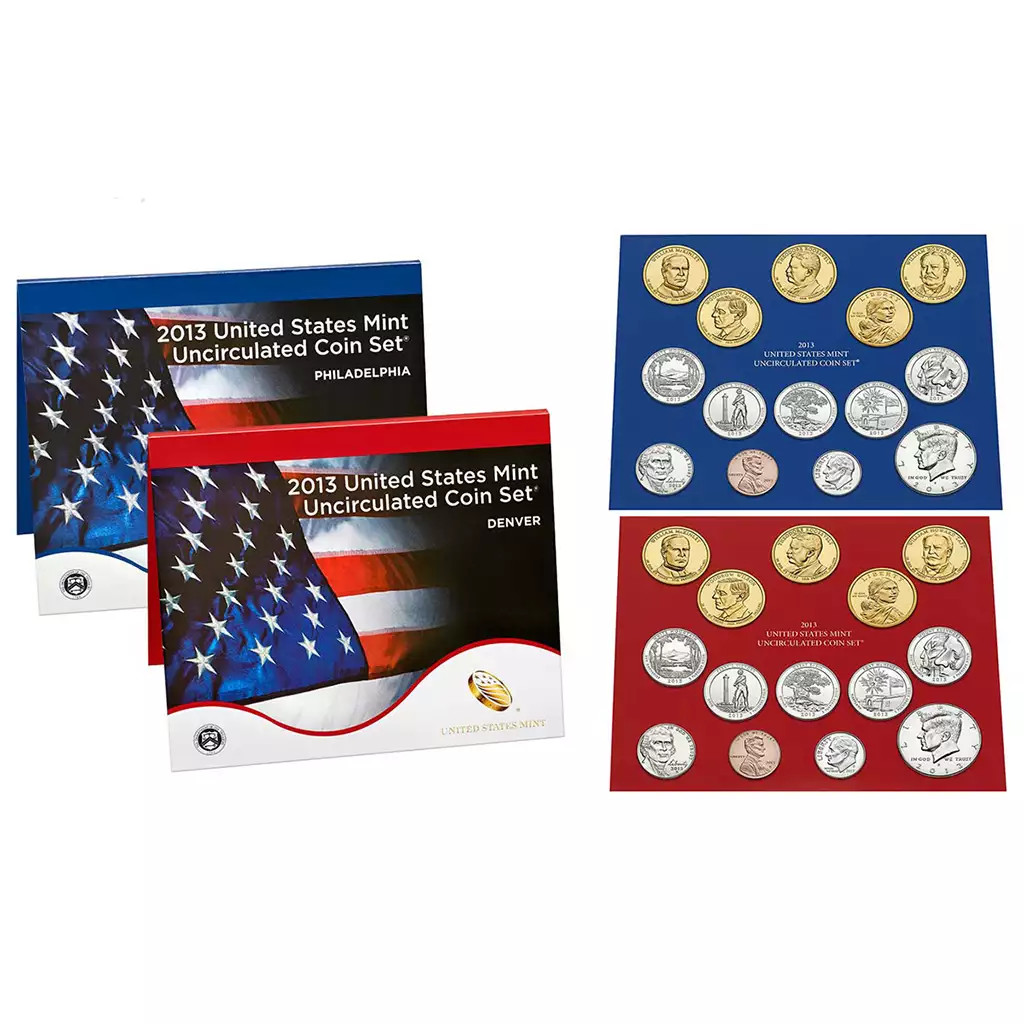 2013-P&D U.S. Uncirculated Set: 28-Coin Set in Original Packaging 2013-P&D U.S. Uncirculated Set: 28-Coin Set in Original Packaging