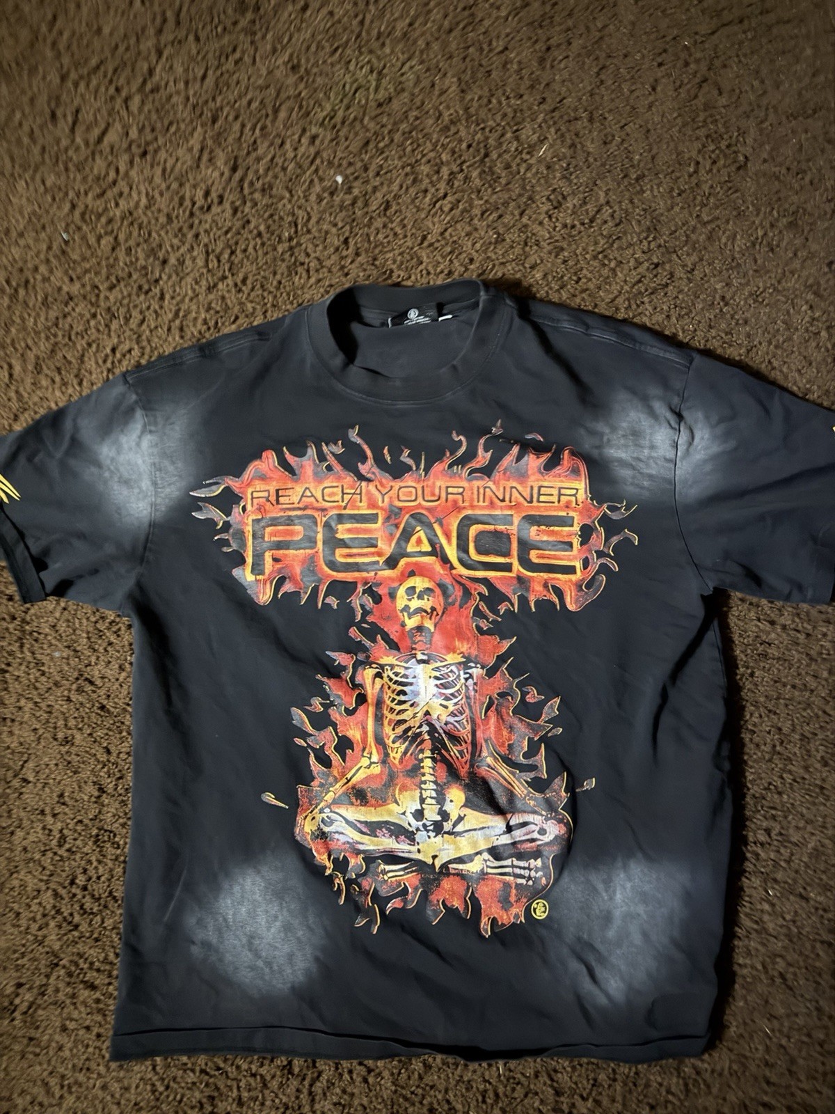 hellstar Men’s XL Black Cotton Graphic Tee Skull Flames Crew Neck hellstar Men’s XL Black Cotton Graphic Tee Skull Flames Crew Neck