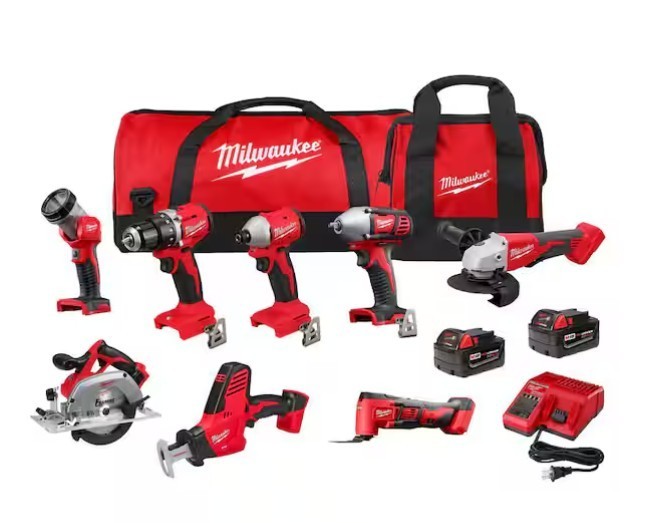 Milwaukee 8 tool M18 18-Volt Lithium-Ion Cordless Combo Kit Milwaukee 8 tool M18 18-Volt Lithium-Ion Cordless Combo Kit