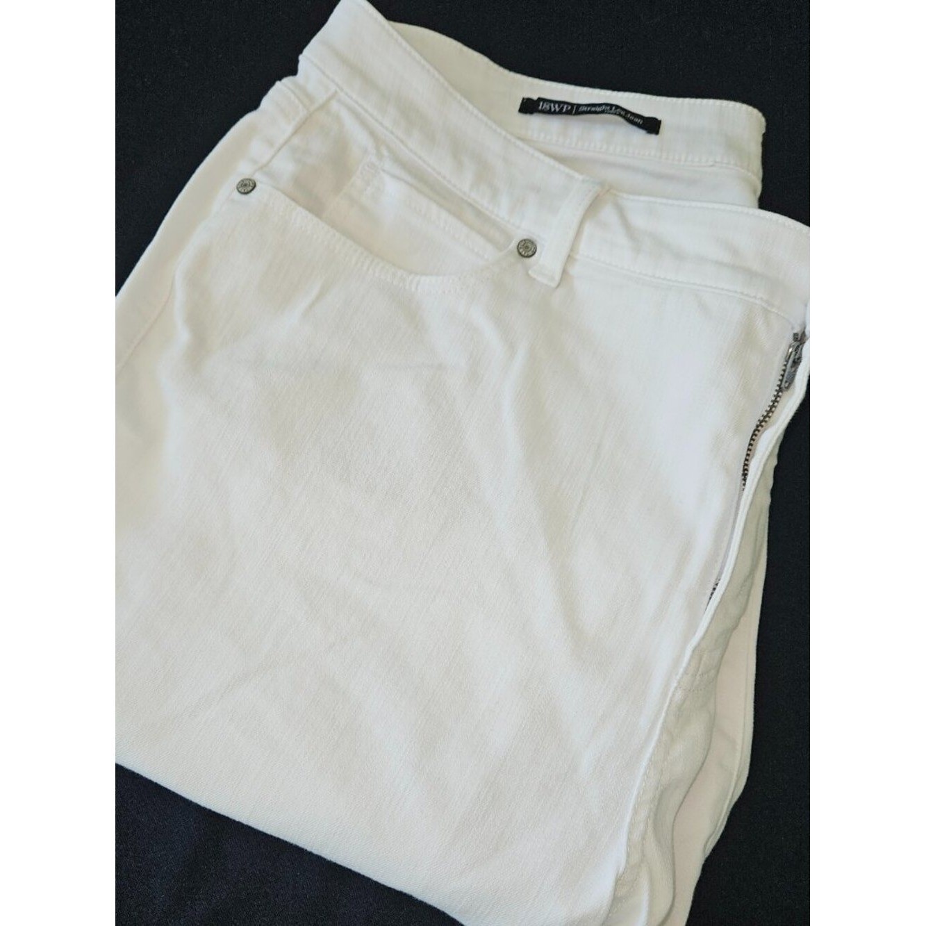 Talbots White Straight Leg Stretch Denim Jeans -18 Women\'s Plus Petite Talbots White Straight Leg Stretch Denim Jeans -18 Women\'s Plus Petite