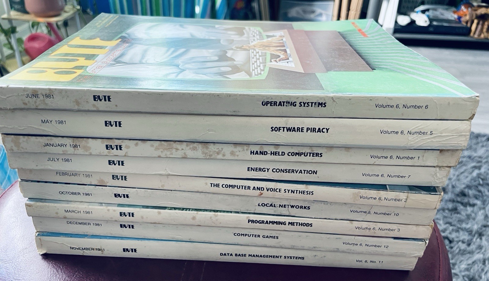 Nine Issues 1981 Byte Magazine The Small Systems Journal Full Vintage Ad’s Etc