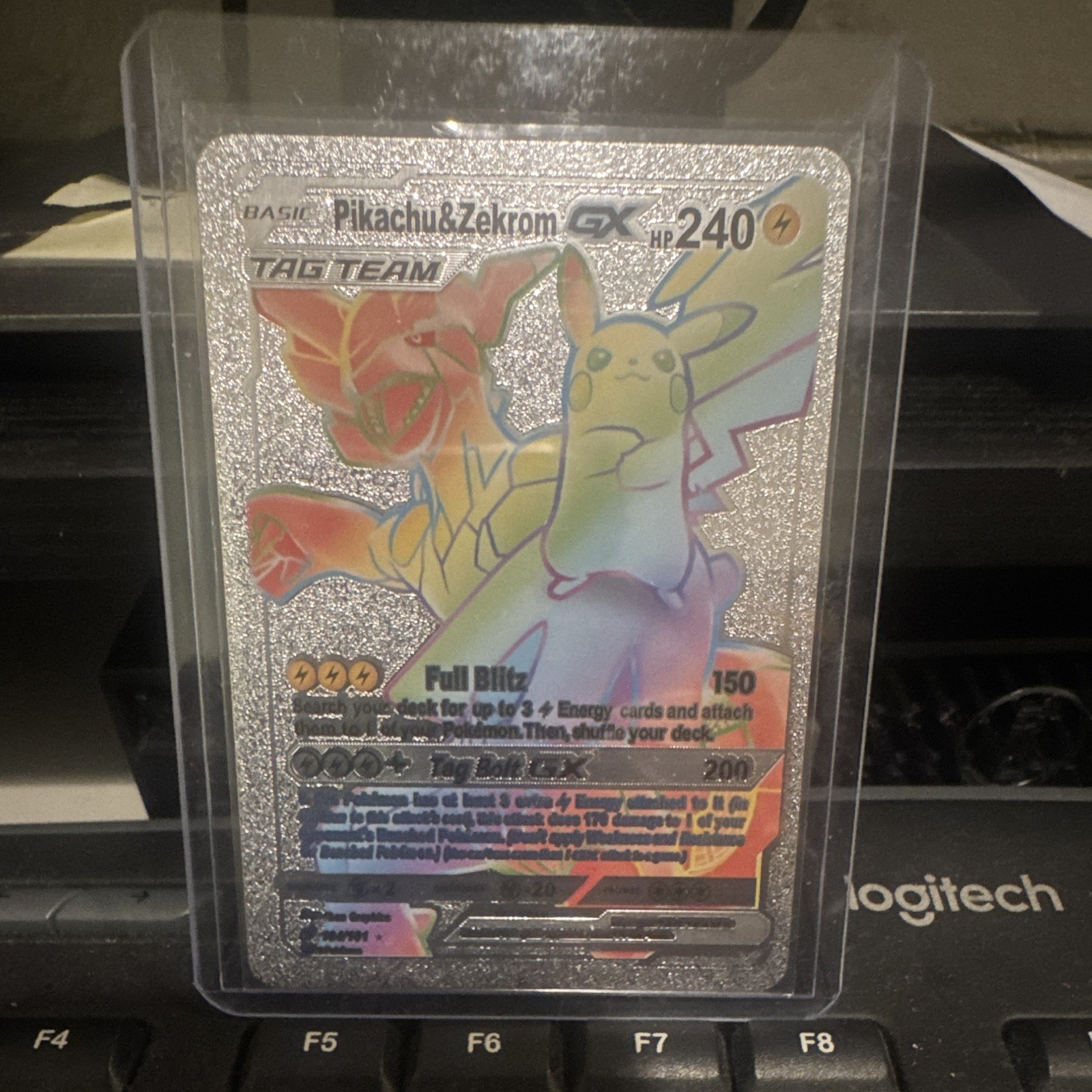 Pokemon Company Pikachu & Zekrom GX SM-Team Up Secret Rare Holo TAG TEAM 184/181