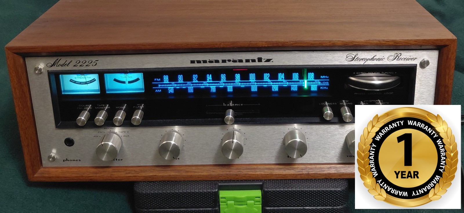 Marantz Model 2225  Stereo Solid-State Receiver - Fully Restored with WC22 case