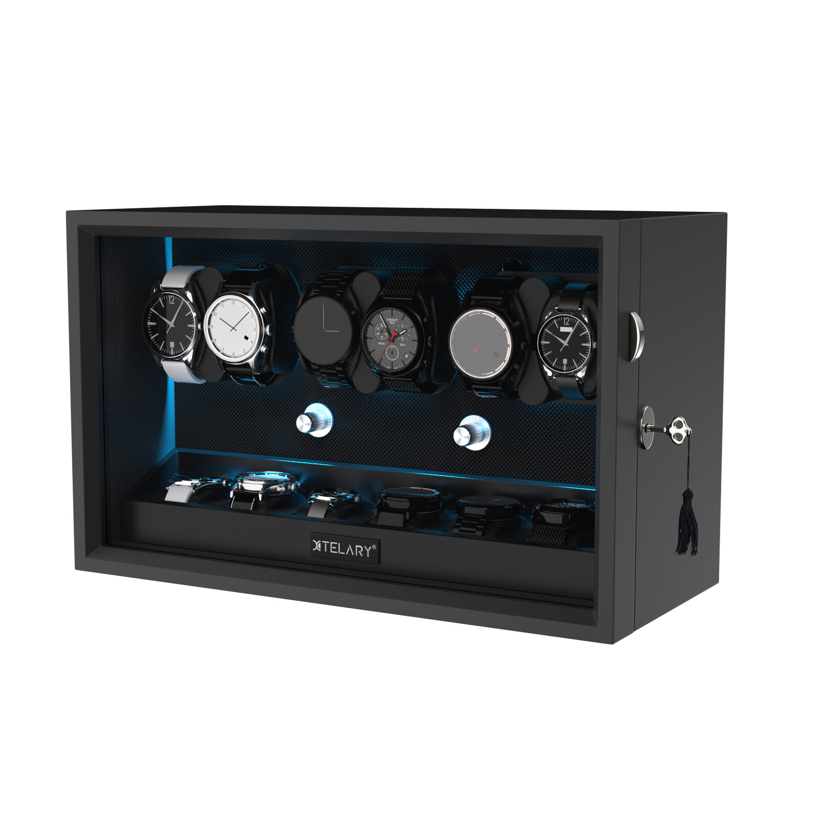 Automatic Rotation 4+4/6+6/8+4/12+6 Watch Winder Display Storage Box Organizer Automatic Rotation 4+4/6+6/8+4/12+6 Watch Winder Display Storage Box Organizer