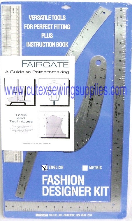 Fairgate Fashion Designer\'s Ruler Kit #15-102 (Inches)