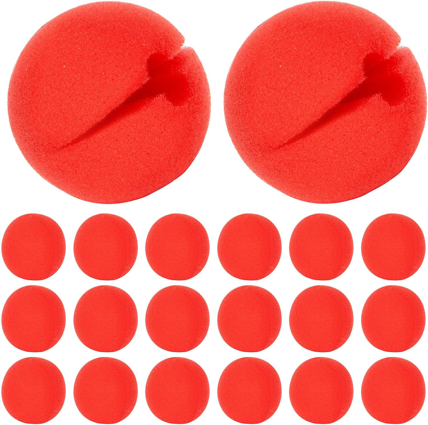 RAINFLOW 20 Pack Clown Nose Bulk - 5Cm Red Soft Sponge Fake Noses | No Strap Eas RAINFLOW 20 Pack Clown Nose Bulk - 5Cm Red Soft Sponge Fake Noses | No Strap Eas