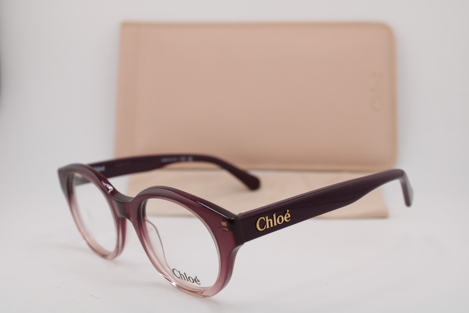 NEW CHLOE CH 0271O 003 CLEAR PURPLE FADE AUTHENTIC EYEGLASSES 47-20 NEW CHLOE CH 0271O 003 CLEAR PURPLE FADE AUTHENTIC EYEGLASSES 47-20