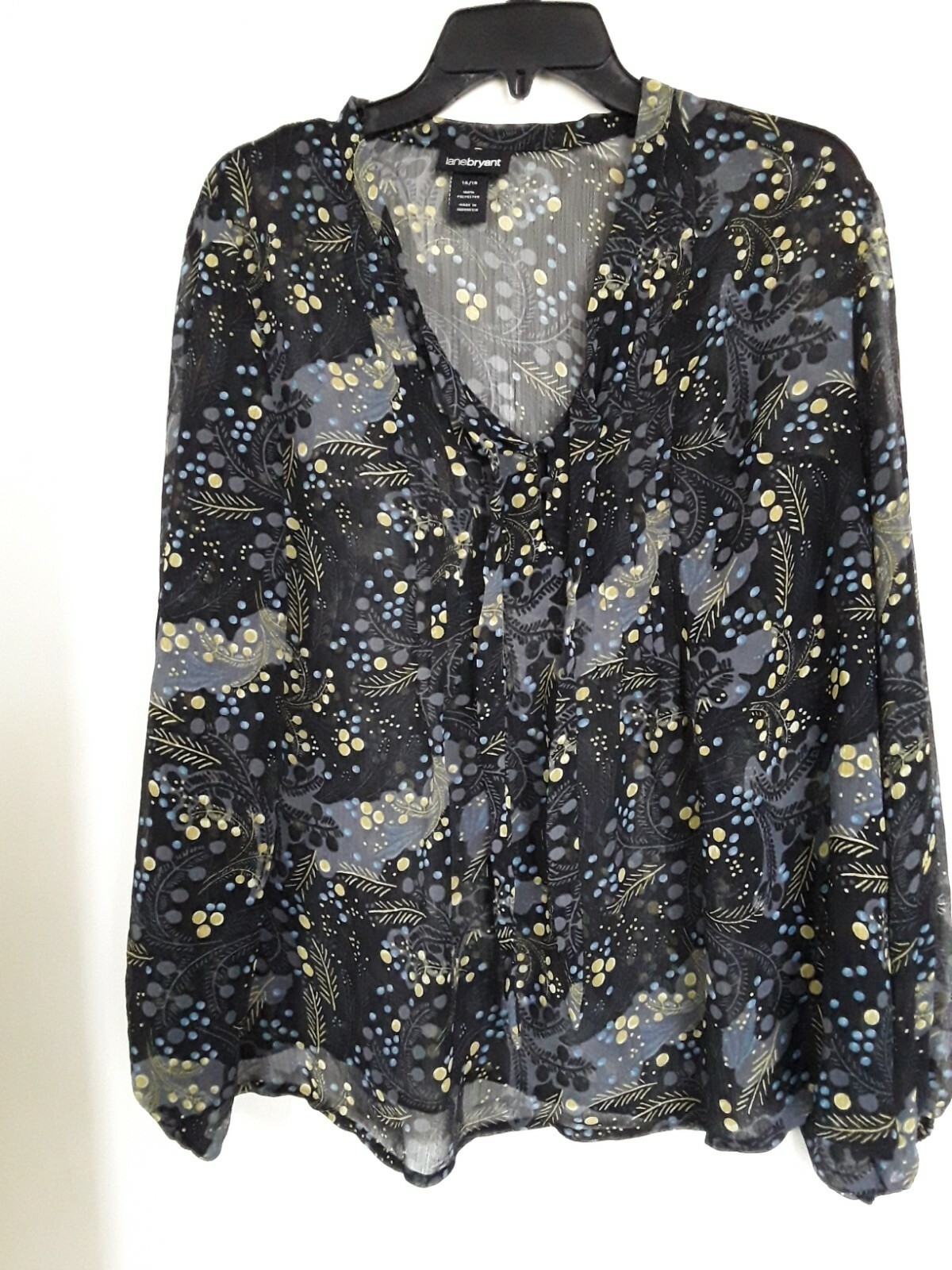 Lane Bryant Black Polka Dot Top Size 14/16 Lane Bryant Black Polka Dot Top Size 14/16