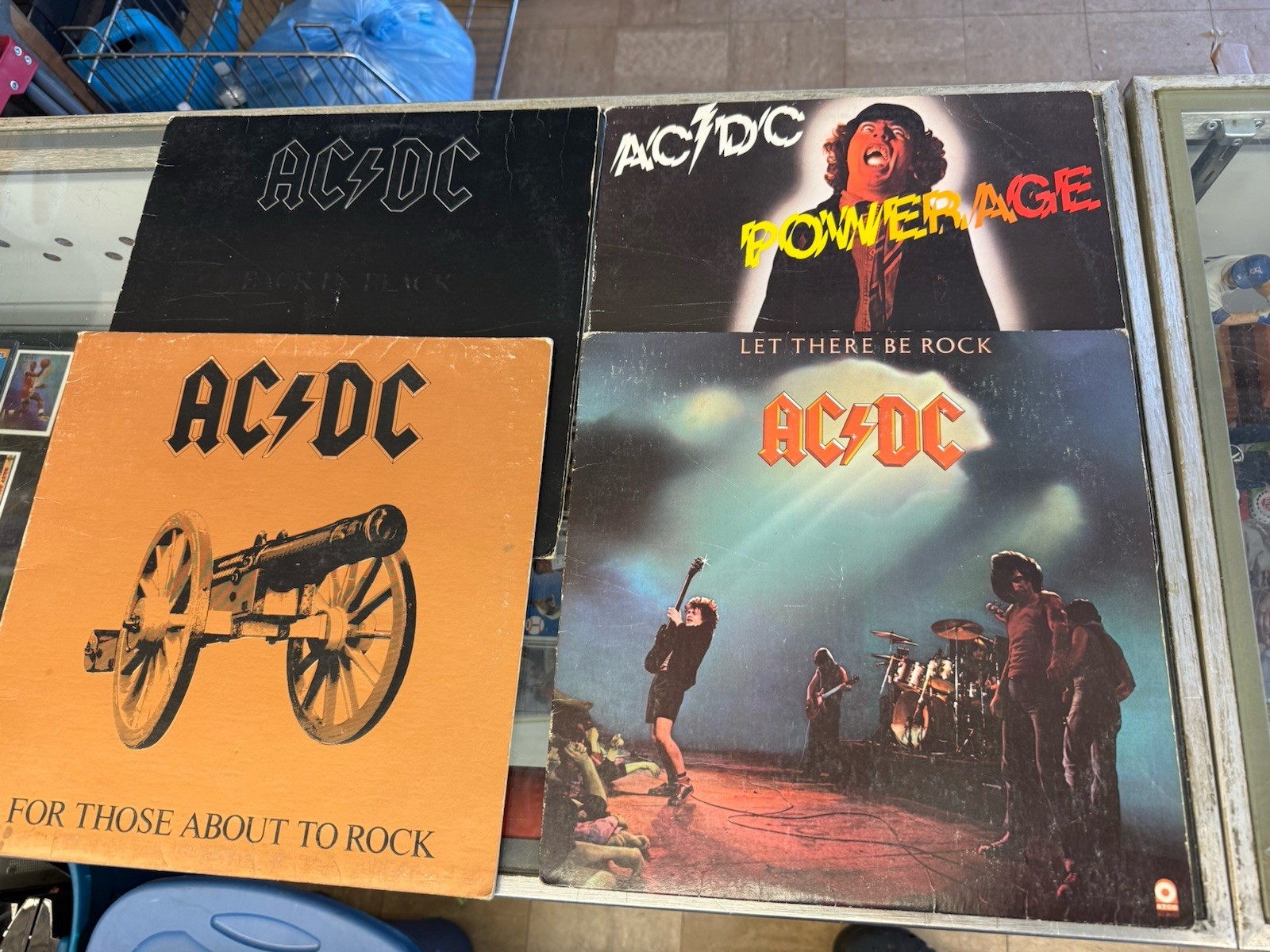 AC/DC Vinyl Powerage/Back in Black/ Let There Be Rock/ For Those About to Rock