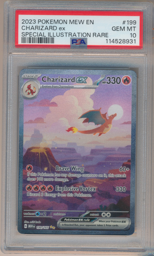 2023 Pokemon Mew En-151 Charizard Ex Special Illustration Rare #199 PSA 10