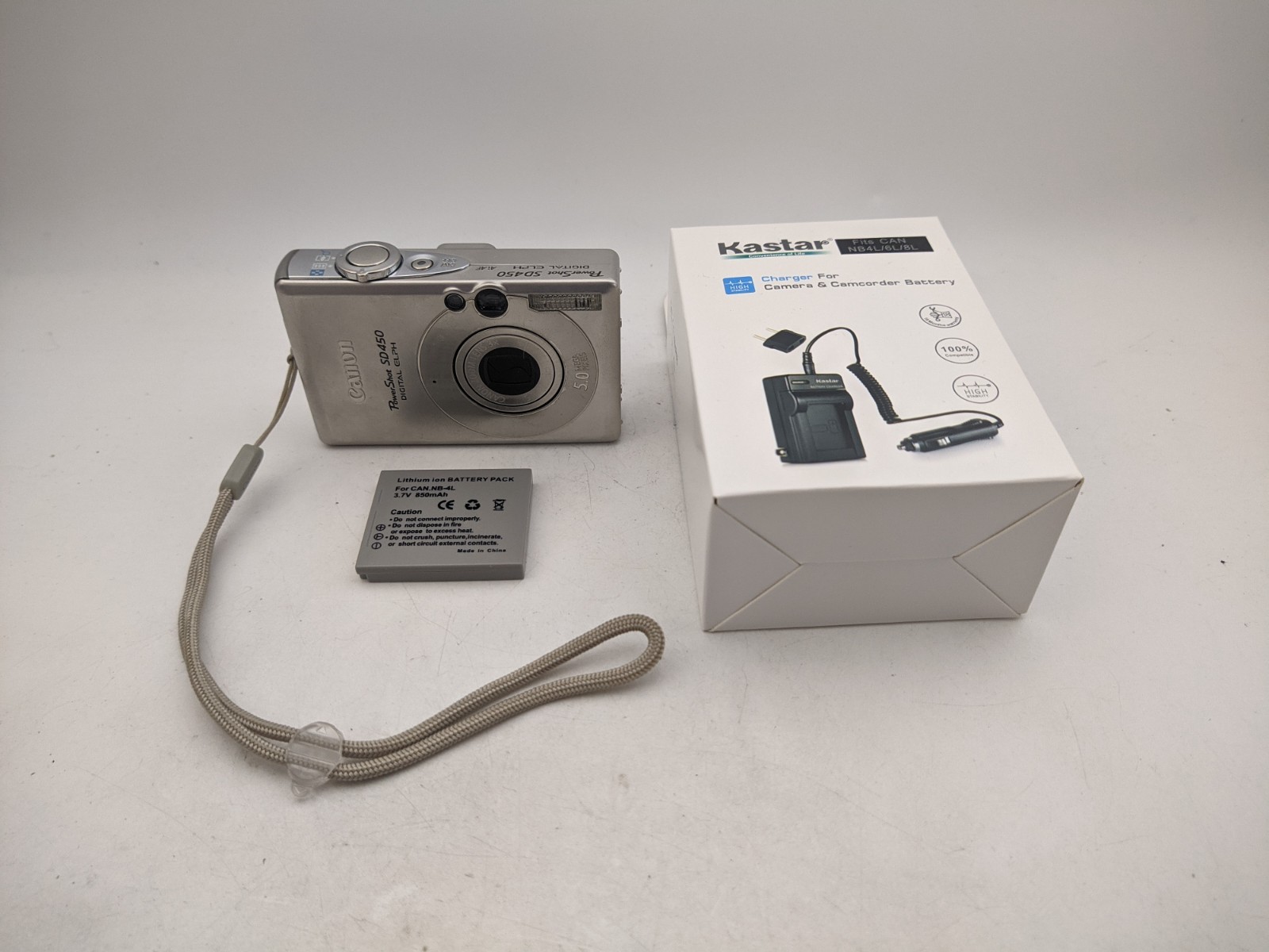 Canon PowerShot Digital ELPH SD450 5.0MP Digital Camera | TESTED, SCREEN ISSUE