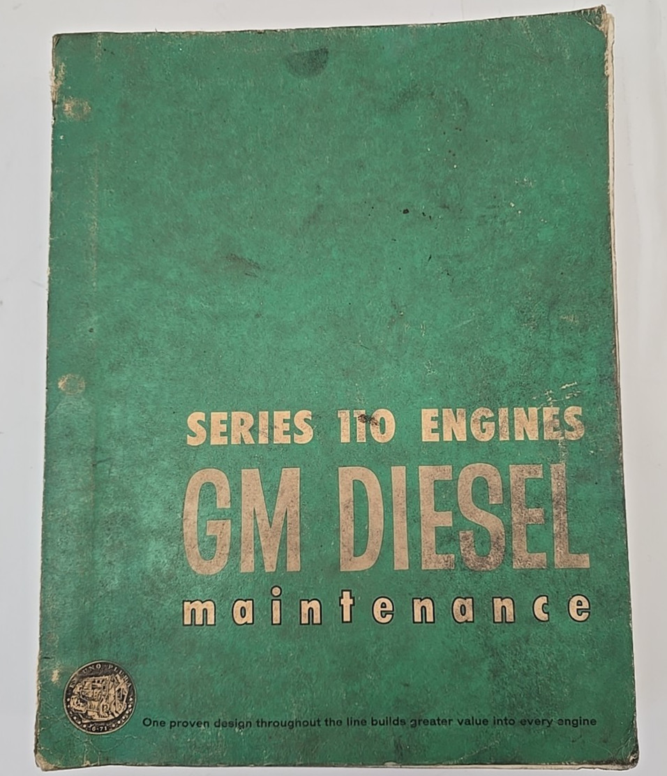 1960 GM 110 Engine Series Maintenance Book Detroit Diesel Engine Division