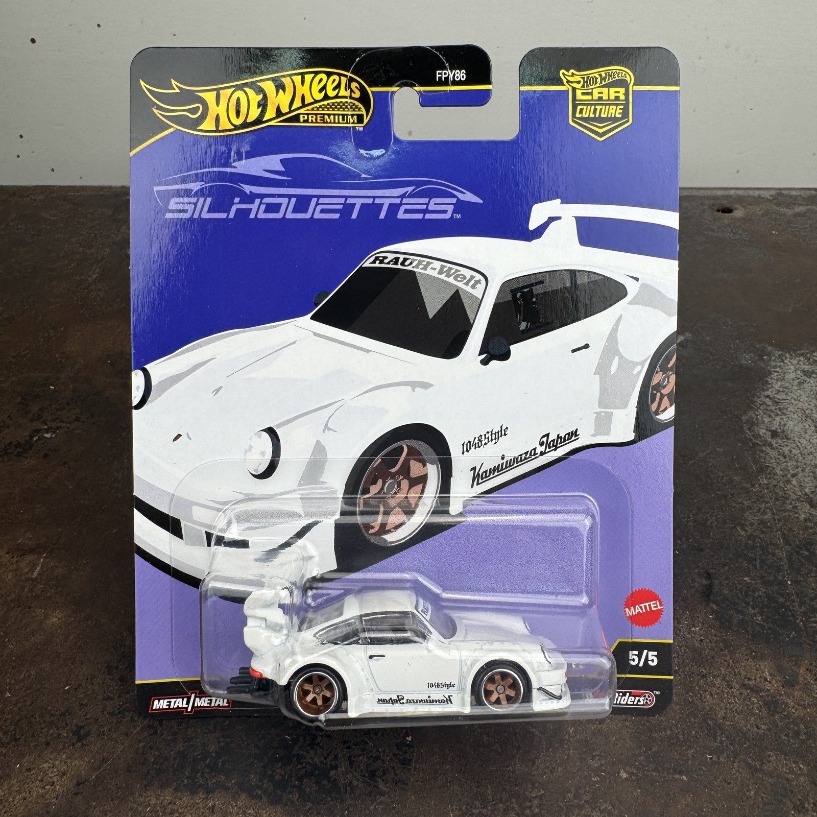 RWB PORSCHE 930 Premium Hot Wheels SILHOUETTES WHITE 5/5 RWB PORSCHE 930 Premium Hot Wheels SILHOUETTES WHITE 5/5