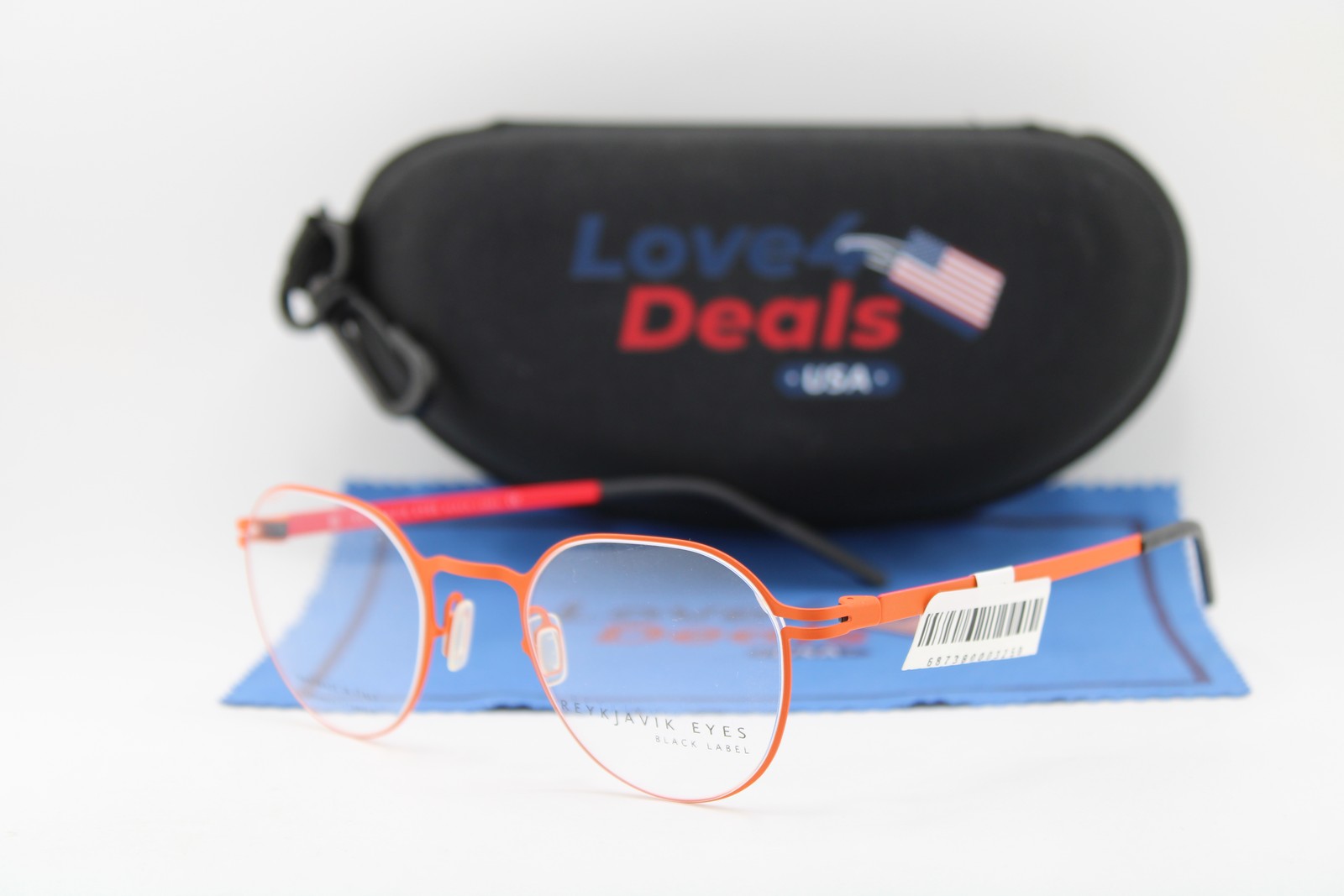 NEW REYKJAVIK EYES JESPER COL 3 ORANGE RED BLACK AUTHENTIC EYEGLASSES 47-22 NEW REYKJAVIK EYES JESPER COL 3 ORANGE RED BLACK AUTHENTIC EYEGLASSES 47-22