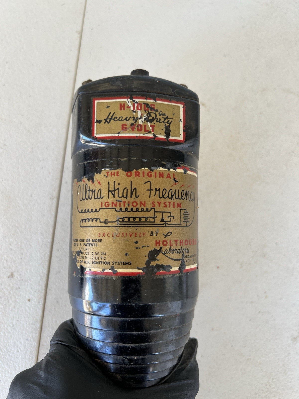 Vintage Holthouse H-1006 Heavy Duty 6-Volt Ultra High Frequency Ignition Coil Vintage Holthouse H-1006 Heavy Duty 6-Volt Ultra High Frequency Ignition Coil