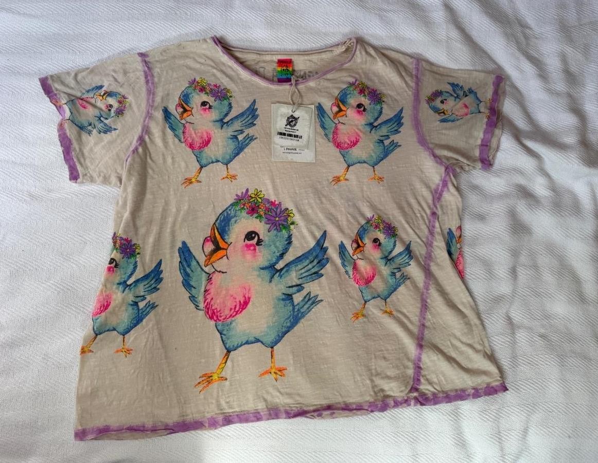SO VERY SOLD OUT   MAGNOLIA PEARL Dancing Robin Tee NEW WITH TAGS