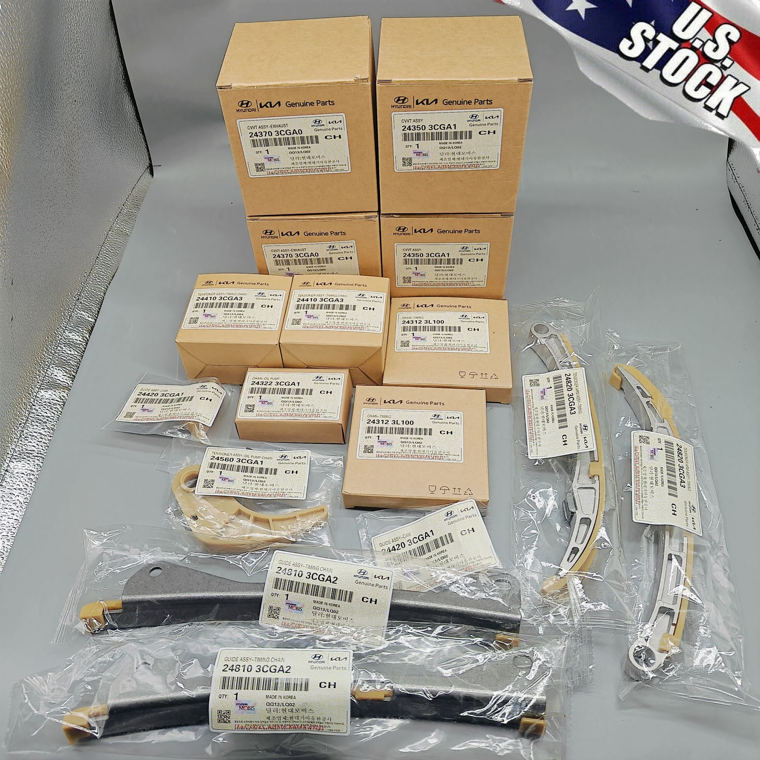 NEW Engine Timing Chain Kit For Santa Fe Sorento Azera Genesis 3.3L 3.8L