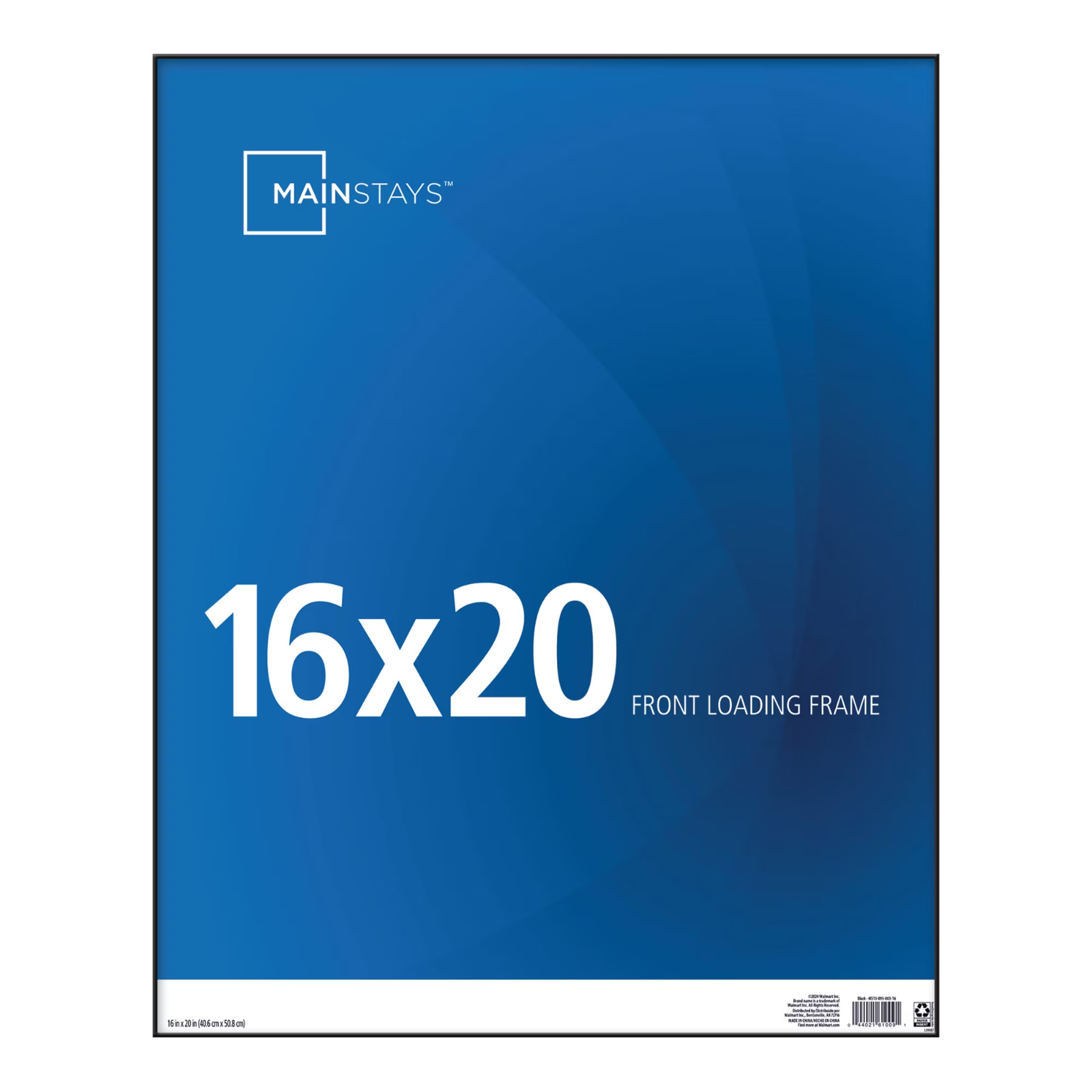 Mainstays 16x20 Front Loading Wall Picture Frame, Black