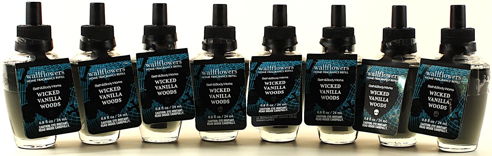 QTY 8 - Bath & Body Works WICKED VANILLA WOODS Wallflowers Fragrance Oil Refills QTY 8 - Bath & Body Works WICKED VANILLA WOODS Wallflowers Fragrance Oil Refills