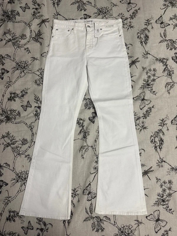 nWT  j.Crew, skinny flare, white jeans