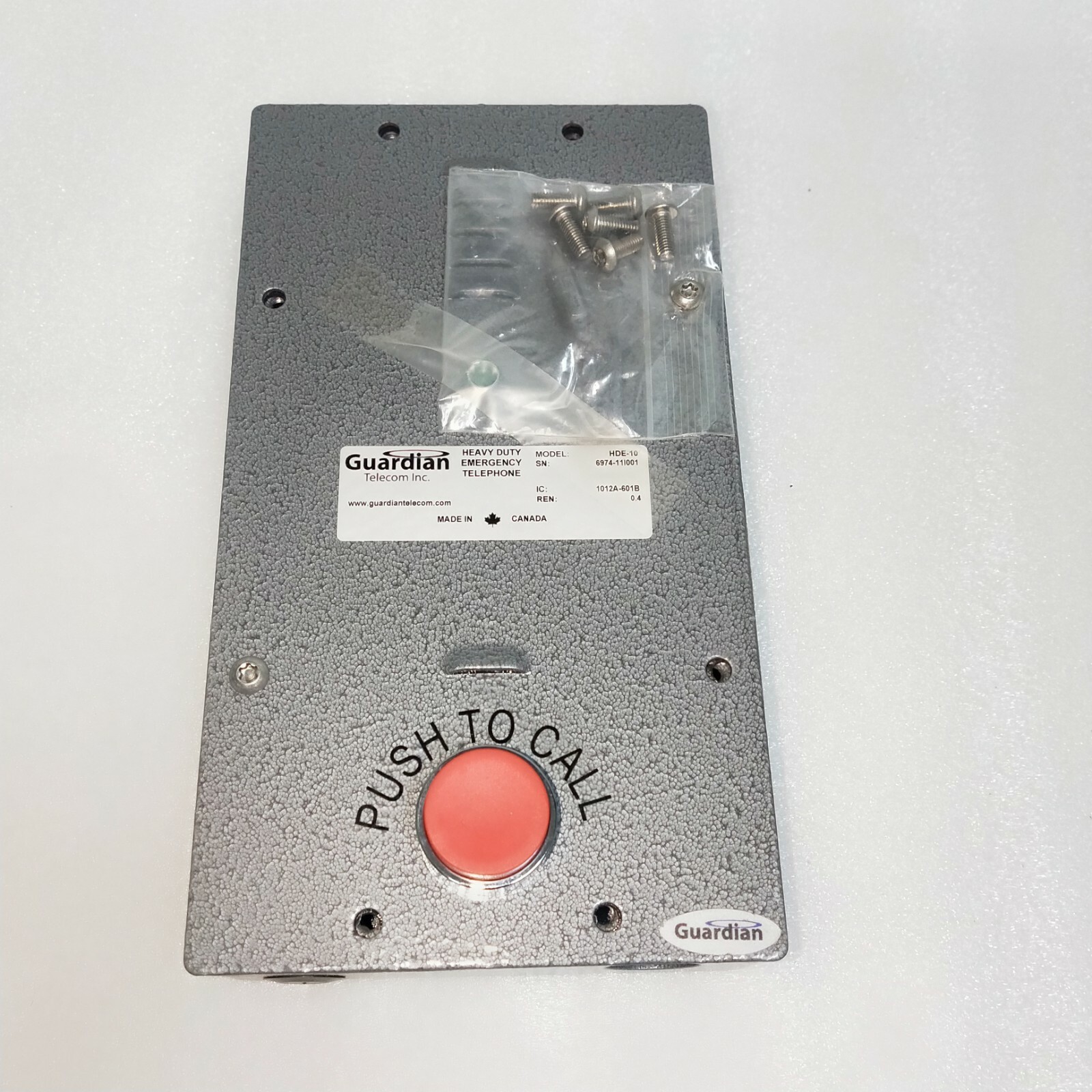 GUARDIAN HEAVY DUTY EMERGENCY TELEPHONE HDE-10 GUARDIAN HEAVY DUTY EMERGENCY TELEPHONE HDE-10