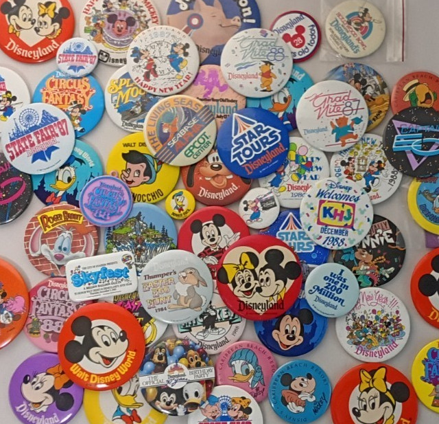 MYSTERY BOX 10 Original Vintage 80's Disneyland Buttons ONLY $35 + ship MYSTERY BOX 10 Original Vintage 80's Disneyland Buttons ONLY $35 + ship