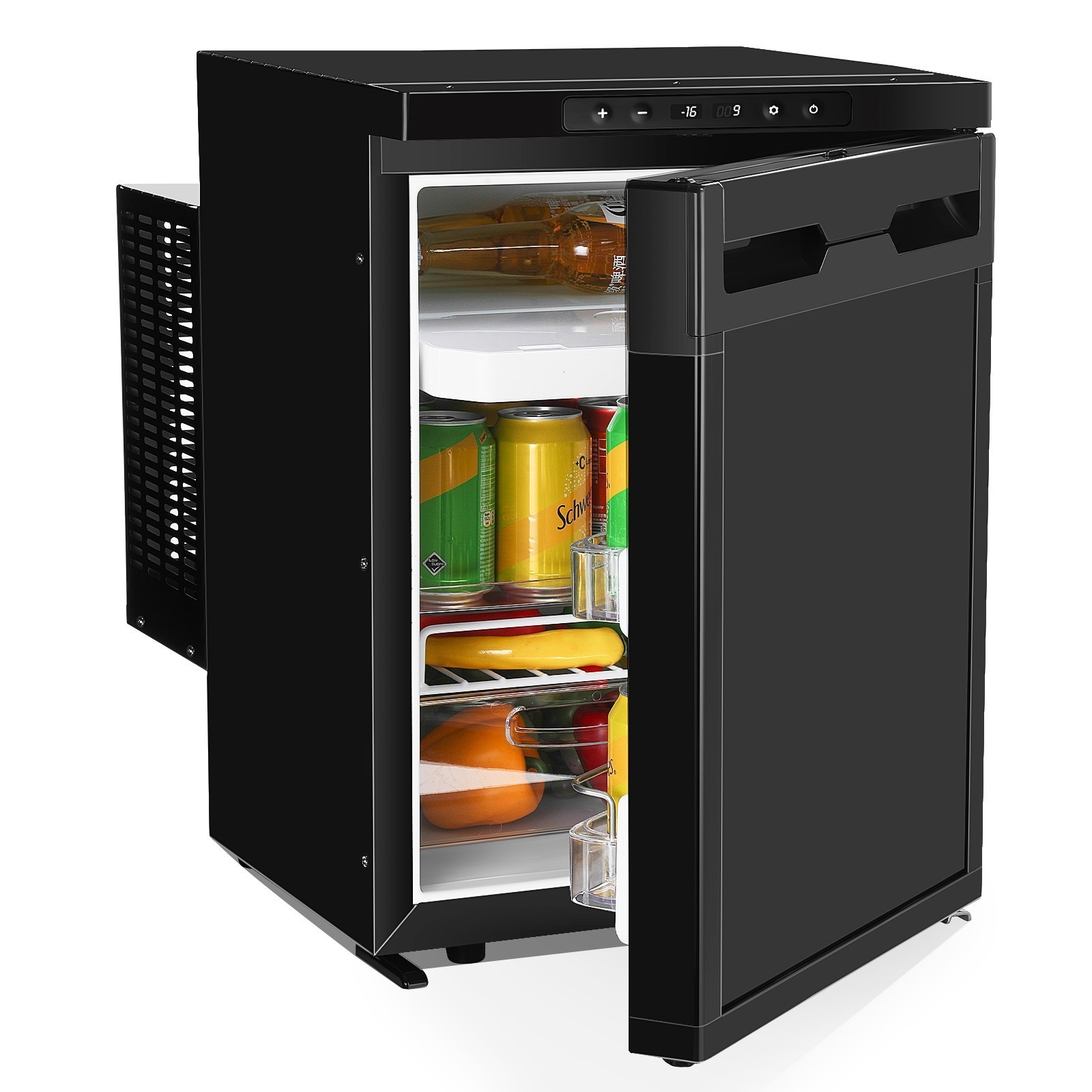 12V/24V 110V APP Camper Refrigerator Truck RV Refrigerator with Freezer 1.4cu ft