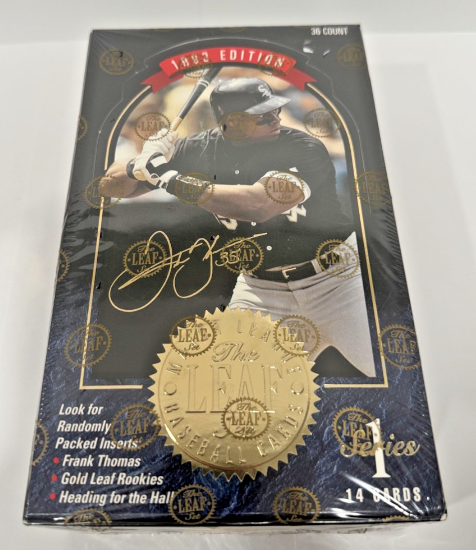 1993 Leaf Series 1 Baseball Factory Sealed Box 36 Packs 1993 Leaf Series 1 Baseball Factory Sealed Box 36 Packs