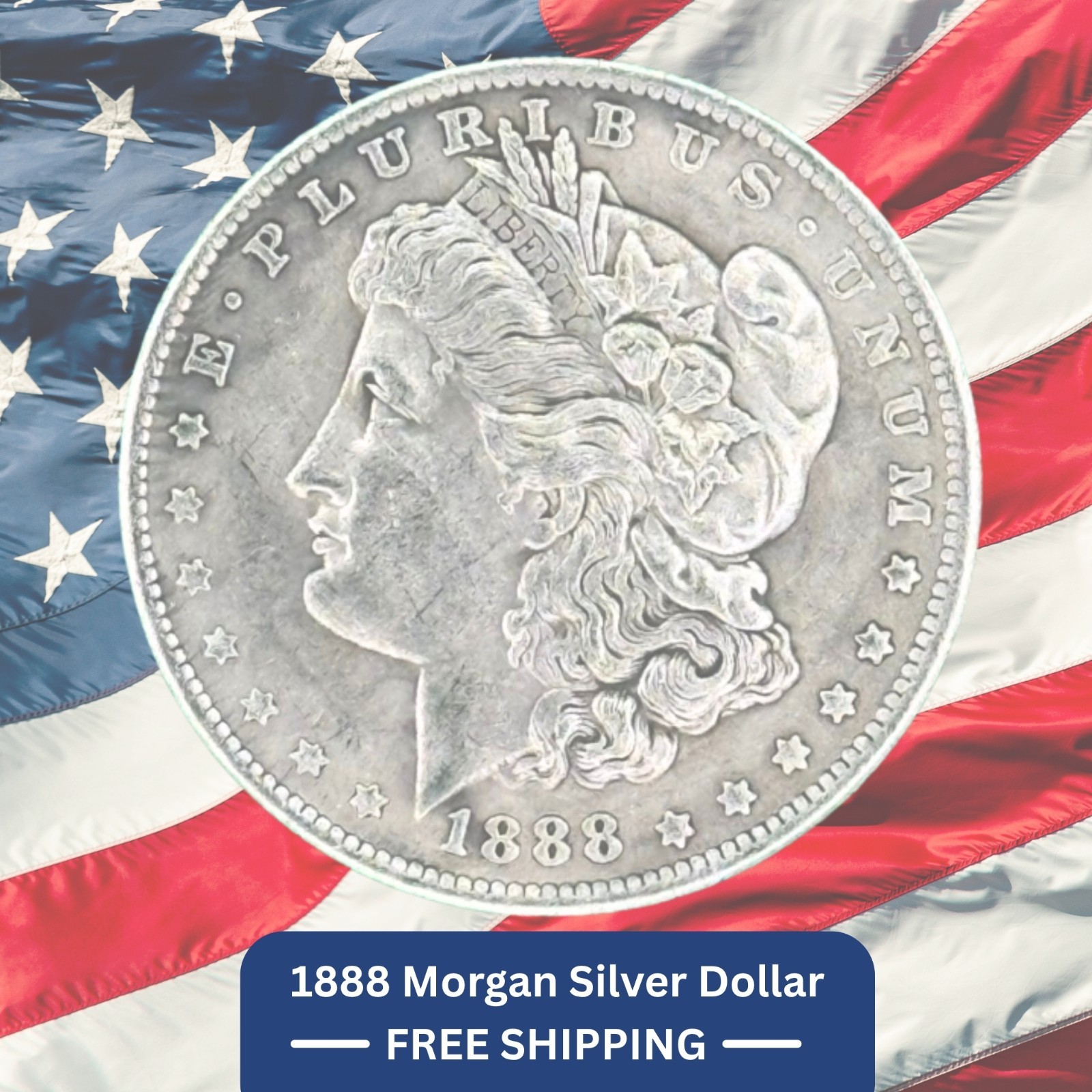 1888 Morgan Silver Dollar Coin | Silver Plated