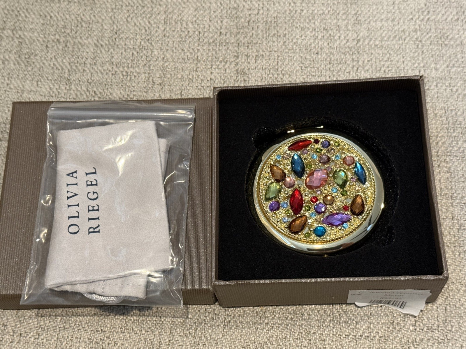 Olivia Riegel Dominique Compact Mirror Gold Frameless 3.25\