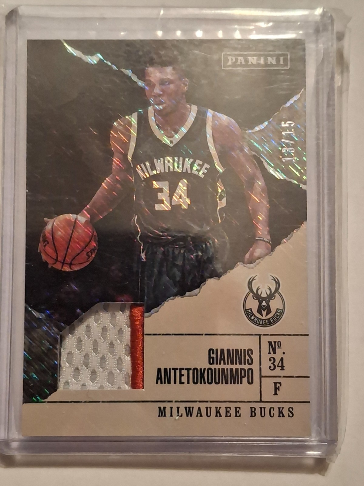 2017 Panini Father's Day Giannis Antetokounmpo 3 Color Patch SSP /15 Bucks #BK1 2017 Panini Father's Day Giannis Antetokounmpo 3 Color Patch SSP /15 Bucks #BK1