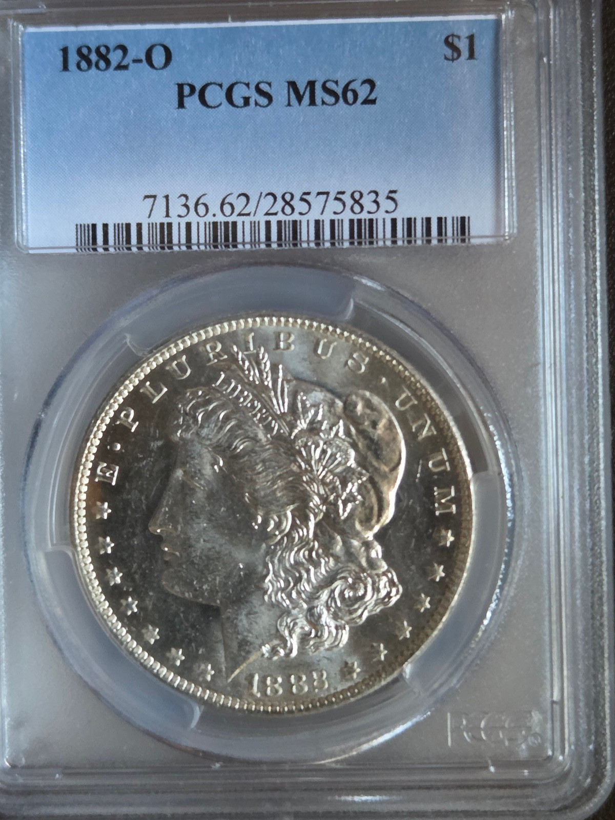 1882-O Morgan Silver Dollar PCGS MS62 1882-O Morgan Silver Dollar PCGS MS62