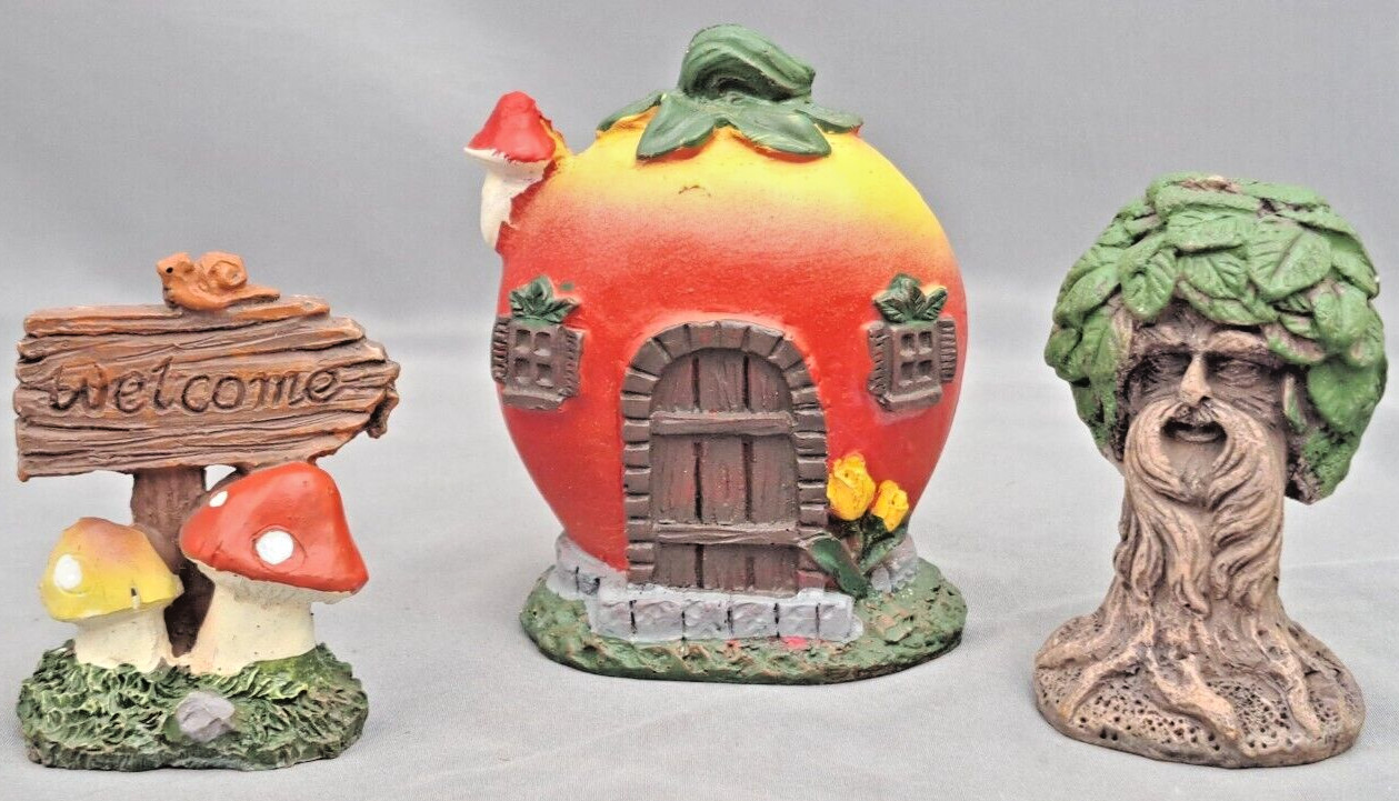 Fairy Garden Bearded Tree Man Forest Folklore - Miniature Farmhouse - Sign Fairy Garden Bearded Tree Man Forest Folklore - Miniature Farmhouse - Sign
