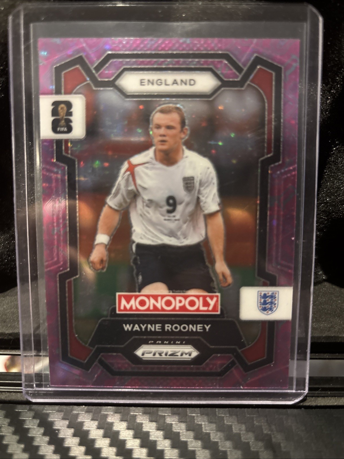 2026 Panini Prizm Monopoly Fifa World Cup - Wayne Rooney #27 Sparkle Pink Prizm 2026 Panini Prizm Monopoly Fifa World Cup - Wayne Rooney #27 Sparkle Pink Prizm