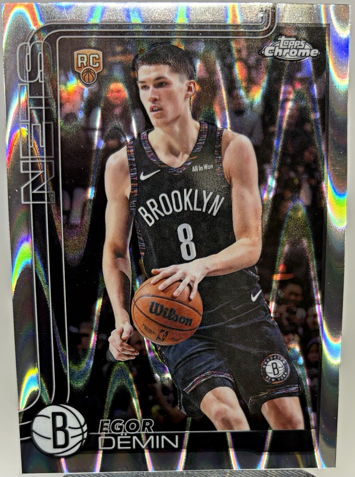 2025-2026 Topps Chrome Update Egör Demin Raywave #158 Brooklyn Nets Rookie RC 2025-2026 Topps Chrome Update Egör Demin Raywave #158 Brooklyn Nets Rookie RC