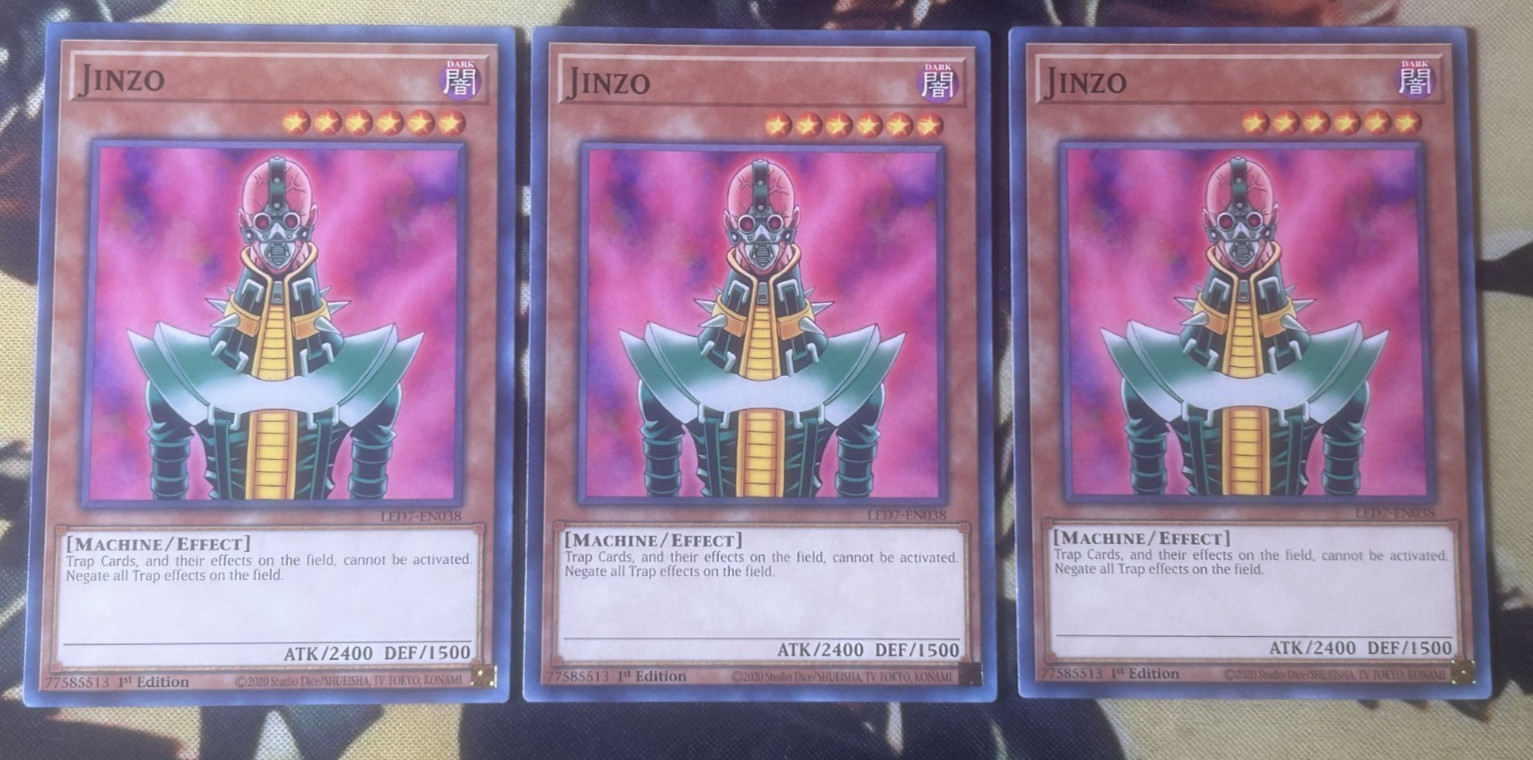 Yugioh: Jinzo - 3x **ICONIC CARD** Playset - 1st Edition Near Mint
