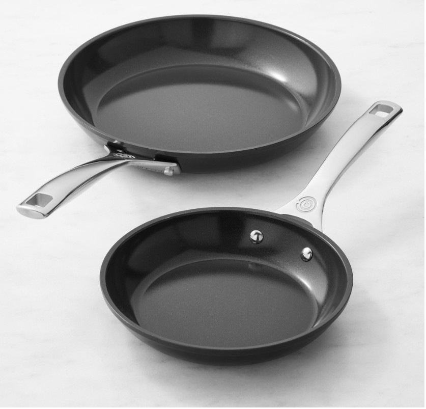 Le Creuset Essential Ceramic Nonstick Fry Pan Set 2 Pc Skillet Cookware