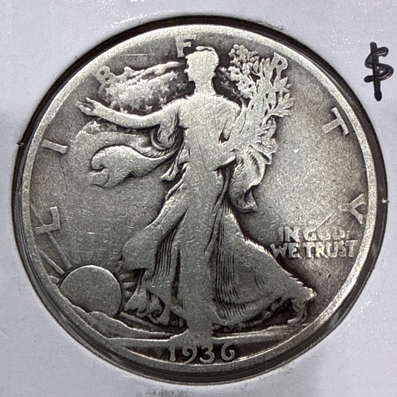 1936-D Walking Liberty Half Dollar 50C Silver Coin (U340)