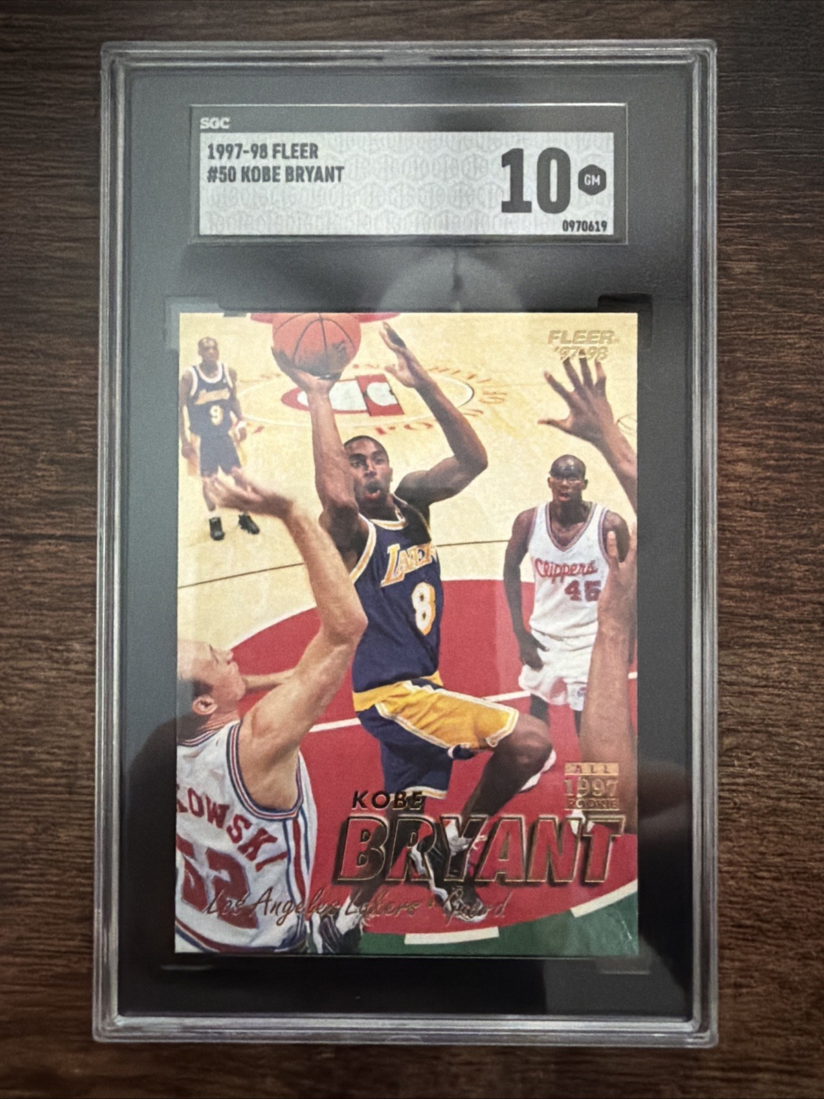 1997-98 Fleer | Kobe Bryant #50 Rookie RC | SGC 10 GEM | Fresh Grade | Pop 37