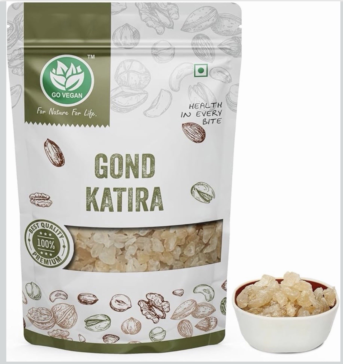 Vegan Pure Natural Gond Katira 250gm |Tragacanth Gum | High Cooling Properties