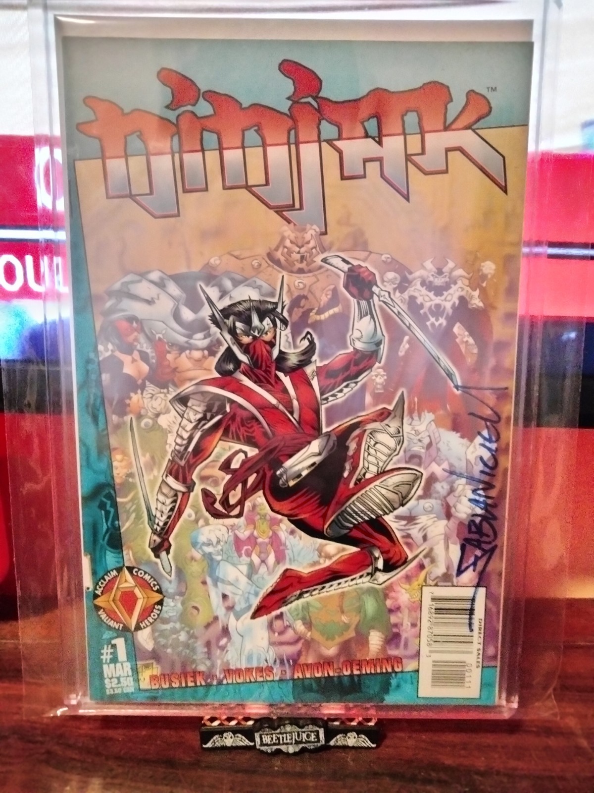 Ninjak #1 Signed By Fabian Nicieza (1997) 1st Print Comic Book (Acclaim Valiant) Ninjak #1 Signed By Fabian Nicieza (1997) 1st Print Comic Book (Acclaim Valiant)