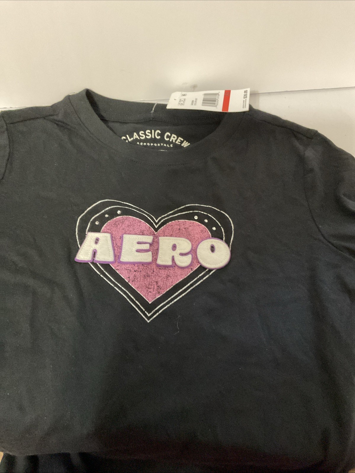 Aeropostale Graphic Tee Womens XS Navy New Heart Logo Classic Crew T-Shirt NWT Aeropostale Graphic Tee Womens XS Navy New Heart Logo Classic Crew T-Shirt NWT