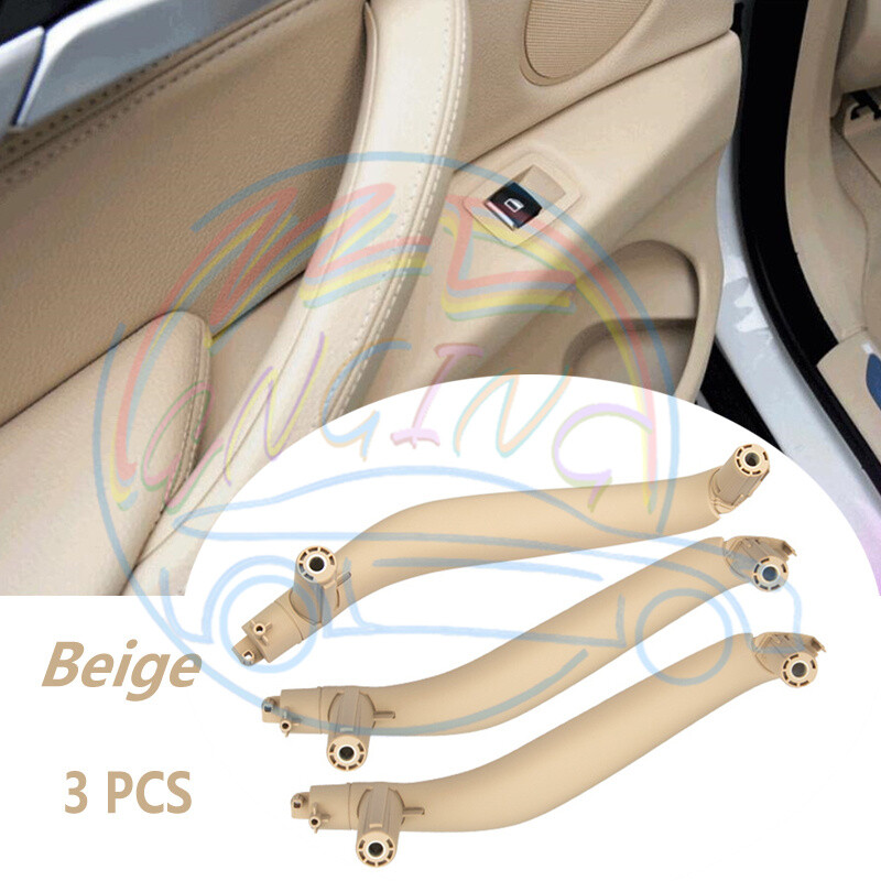 3PCS Beige Inner Door Inside Pull Handle Support For BMW F15 F16 F85 F86 X5 X6