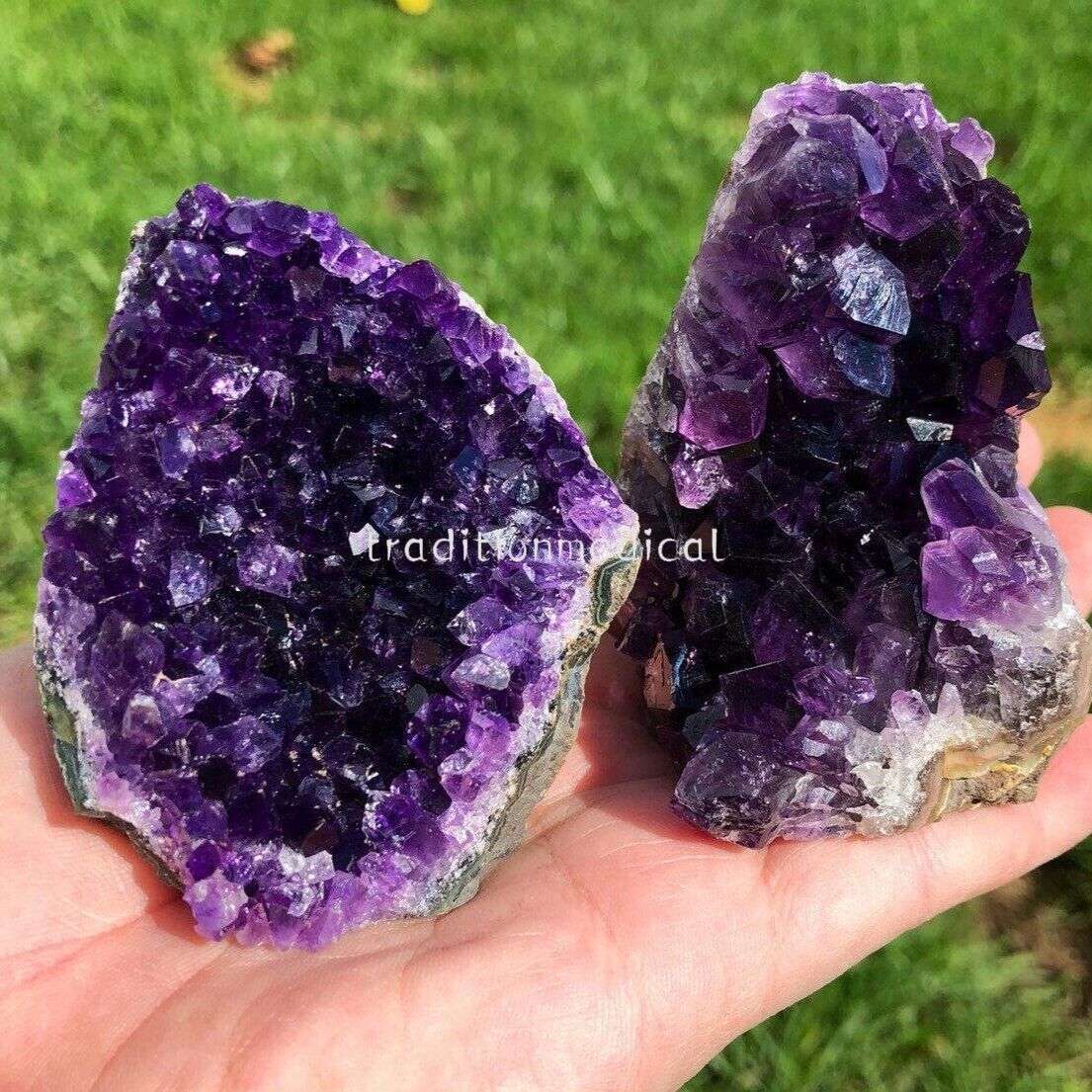 80-100g Raw Amethyst Crystal Quartz Cluster Specimens Healing Reiki Ornaments
