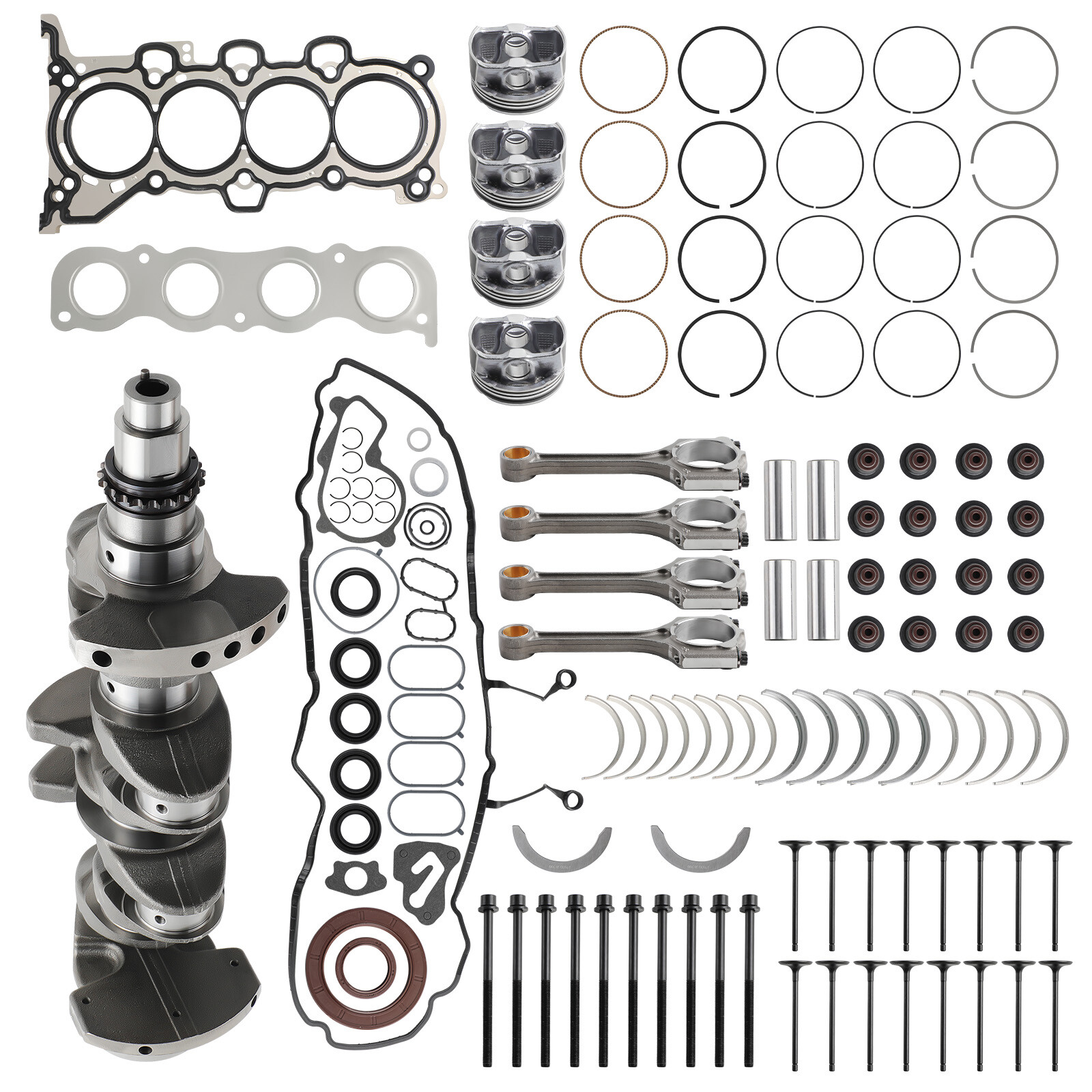 G4NC 2.0L Engine Rebuild Overhaul Kit w/Crankshaft for Hyundai Kia Forte Soul US