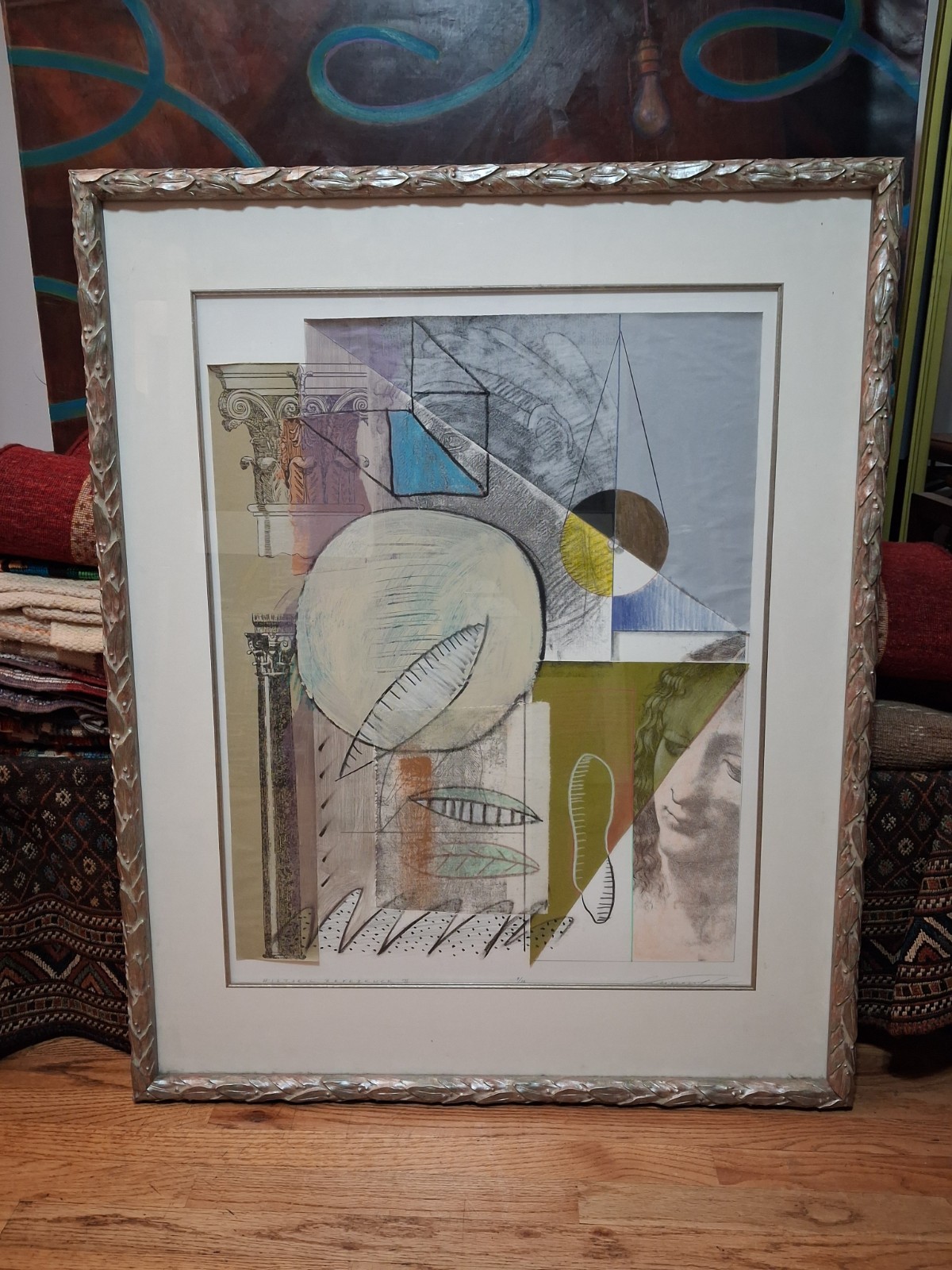 Vintage Greg Gronowski Abstract Mixed Media Serigraph/Painting -Greek Mythology- Vintage Greg Gronowski Abstract Mixed Media Serigraph/Painting -Greek Mythology-