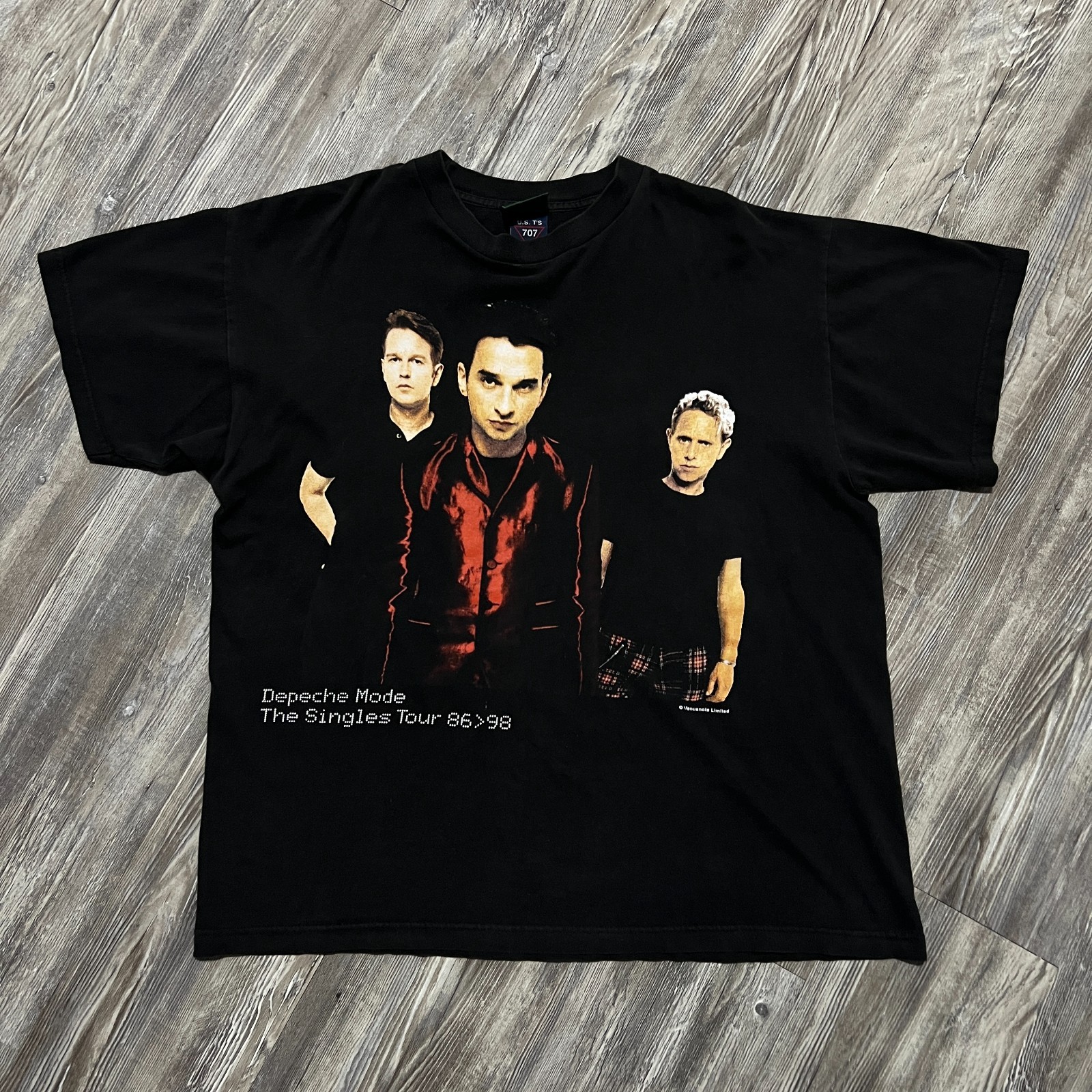 Vintage 1998 Depeche Mode Singles Tour 86 98 T Shirt L Logotel Band Tee
