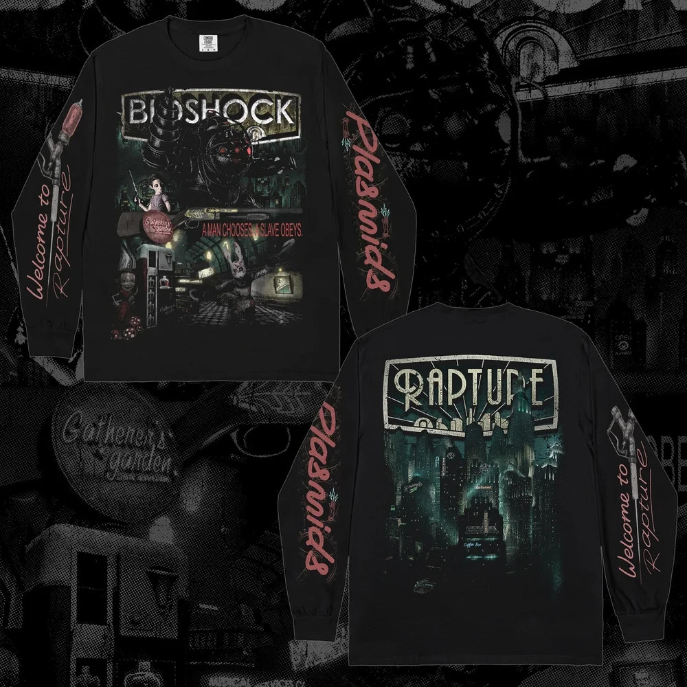 Monarch Wear BioShock T-Shirt Rapture Welcome to Rapture Game Black